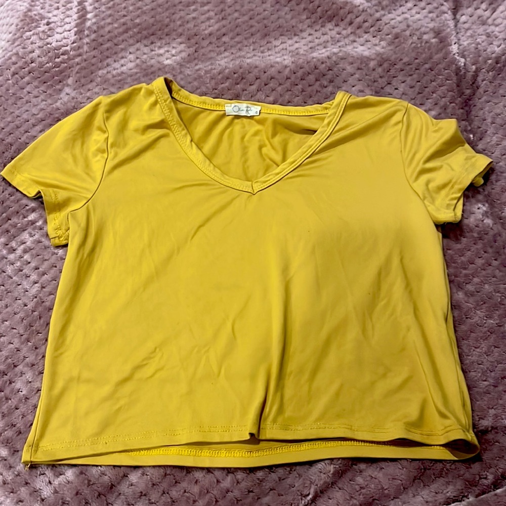 Olivia Rae mustard yellow crop top. Used. Zero imperfections.
